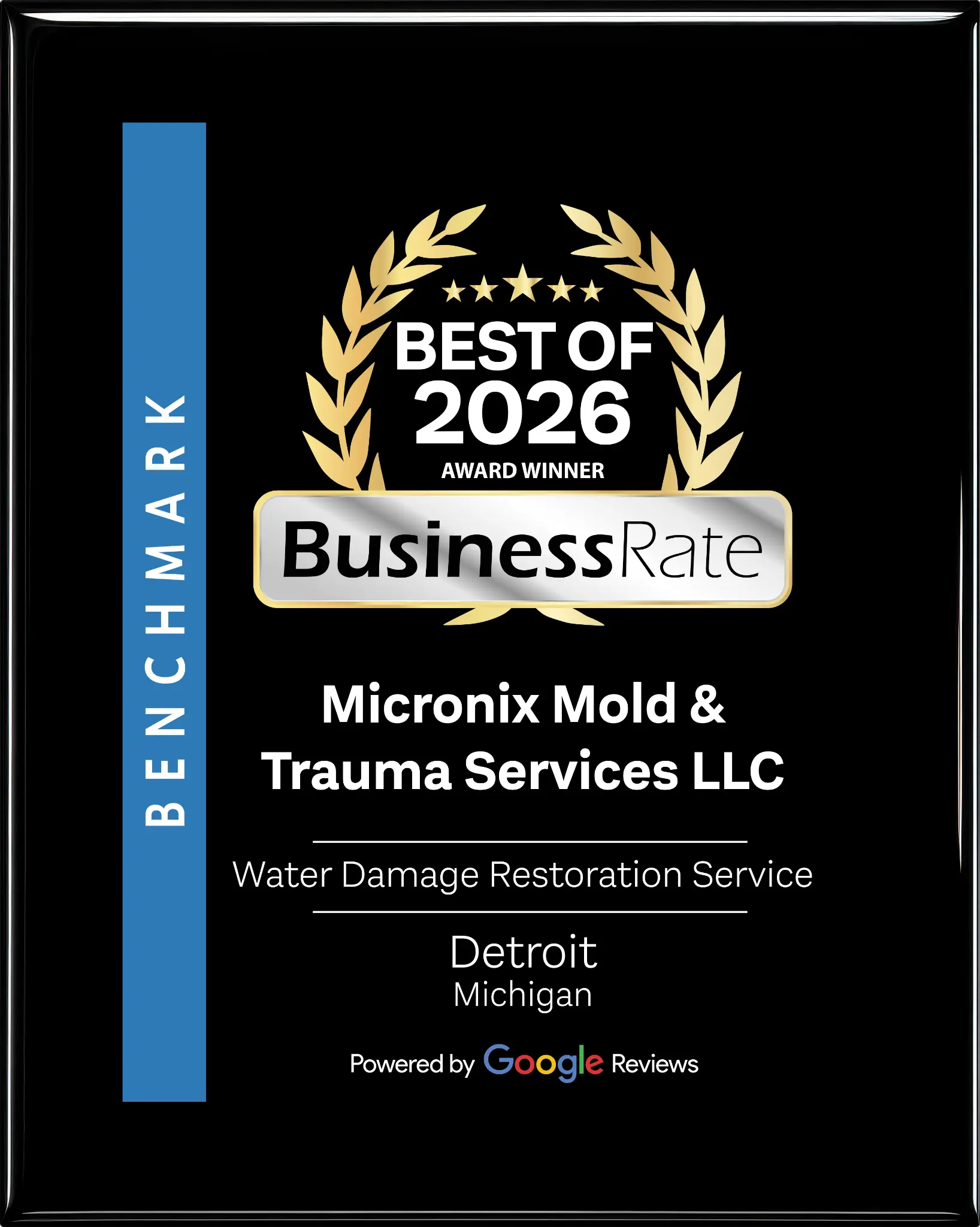 BusinessRate Best of 2026 Award Winner - Micronix Mold & Trauma Services LLC